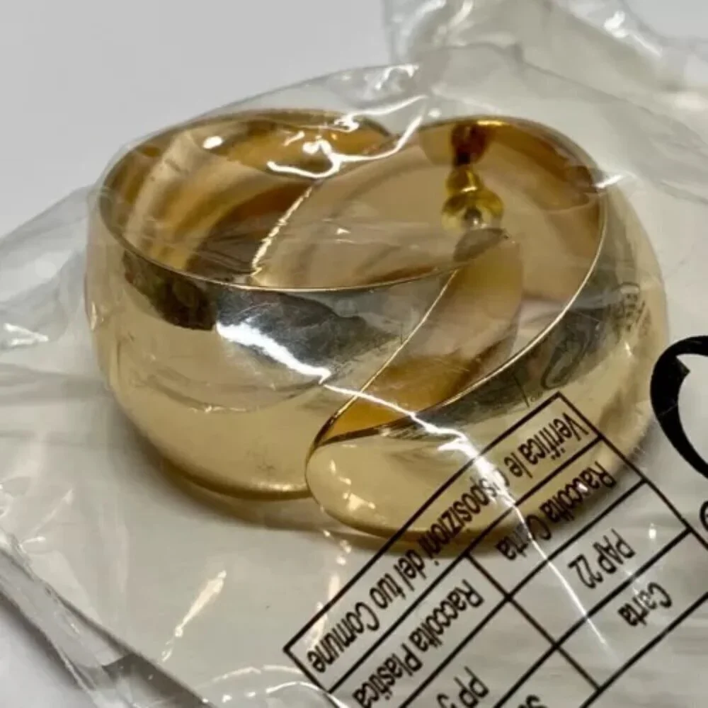 CS Fashion Hoop Earrings Golden Yellow‎ Pierced Hoops Earring Jewelry Set New